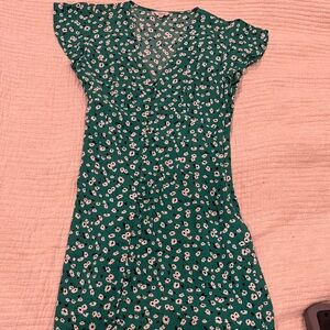 Rails Green Floral Mini Dress
